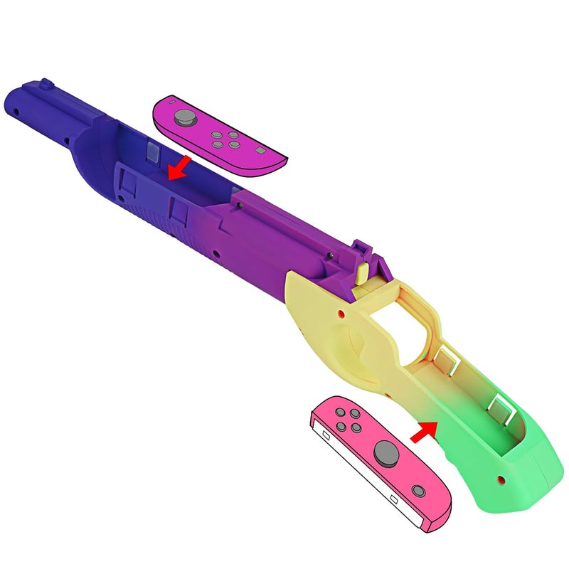 Geekria مسدس لعبة متوافق مع نينتندو سويتش / قبضة OLED Joy-Cons، مناسب لـ Splatoon، Resident Evil، Juarez، Sniper Elite، Hunting Simulator، Wolfenstein، ملحقات ألعاب التصويب - Image 1